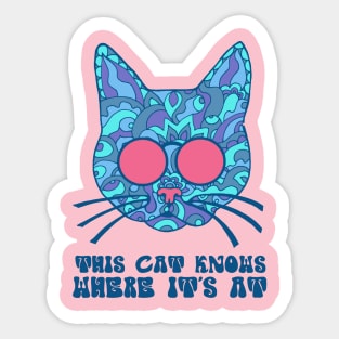 Funky Cat Sticker